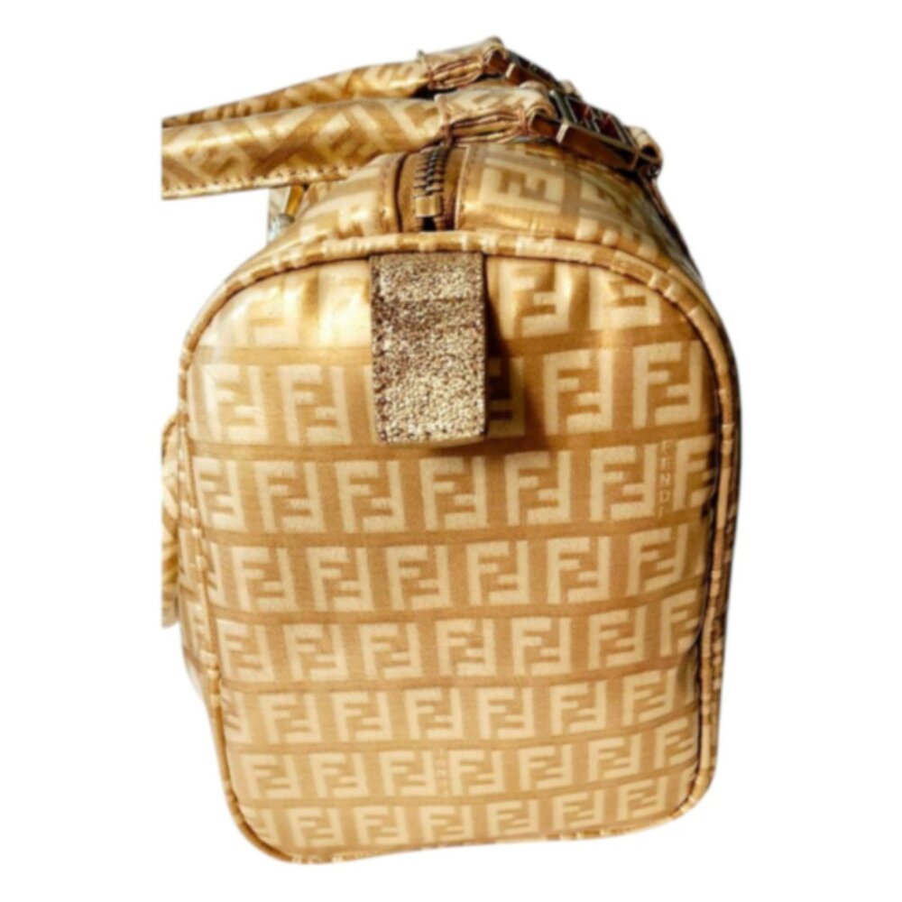 Fendi Gold Icon Logo Boston Bag with Dust Bag Perfect 4 Special Or Anytime